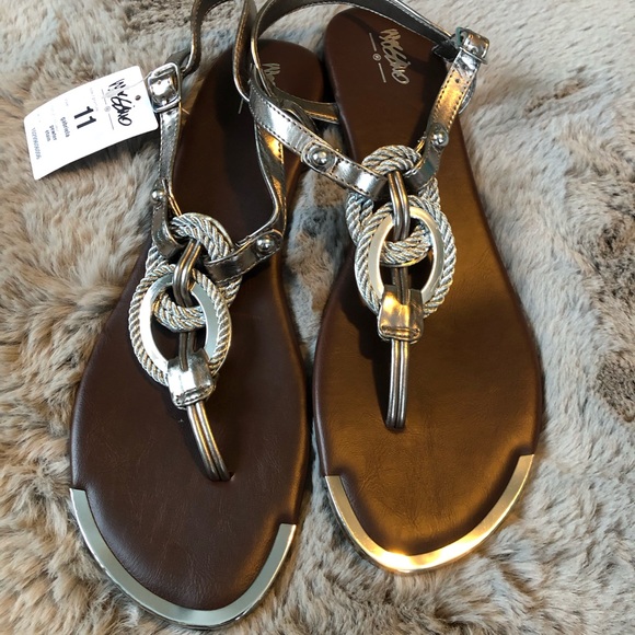 Dark silver sandals with rope detail - Picture 2 of 11